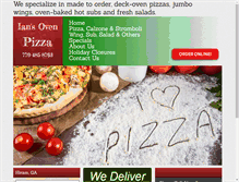 Tablet Screenshot of iansovenpizza.com